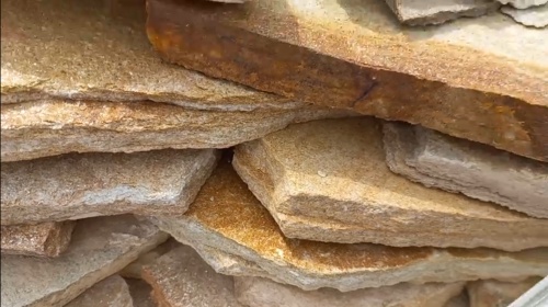 Плитняк златолит жёлтый золотистый для отмостки купить в Улан-Удэ