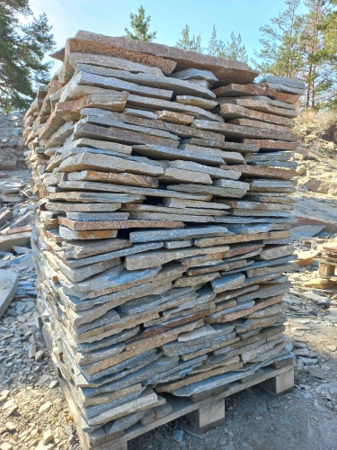 Плитняк златолит серебристый для цоколя, отмостки купить в Улан-Удэ