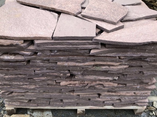 Плитняк лемезит бордовый для облицовки цоколя 20-25 мм  купить в Улан-Удэ