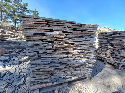 Плитняк златолит серебристый для фасада купить в Улан-Удэ