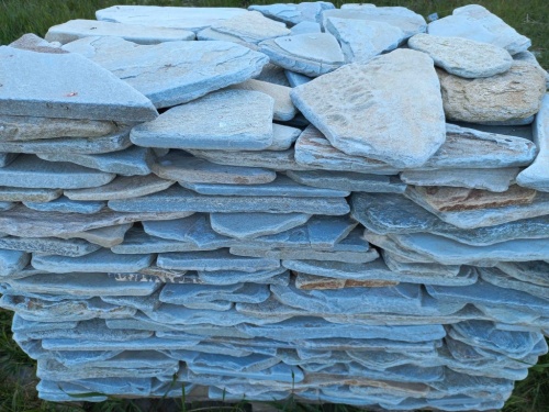 Плитняк златолит зелёный галтованный для цоколя купить в Улан-Удэ